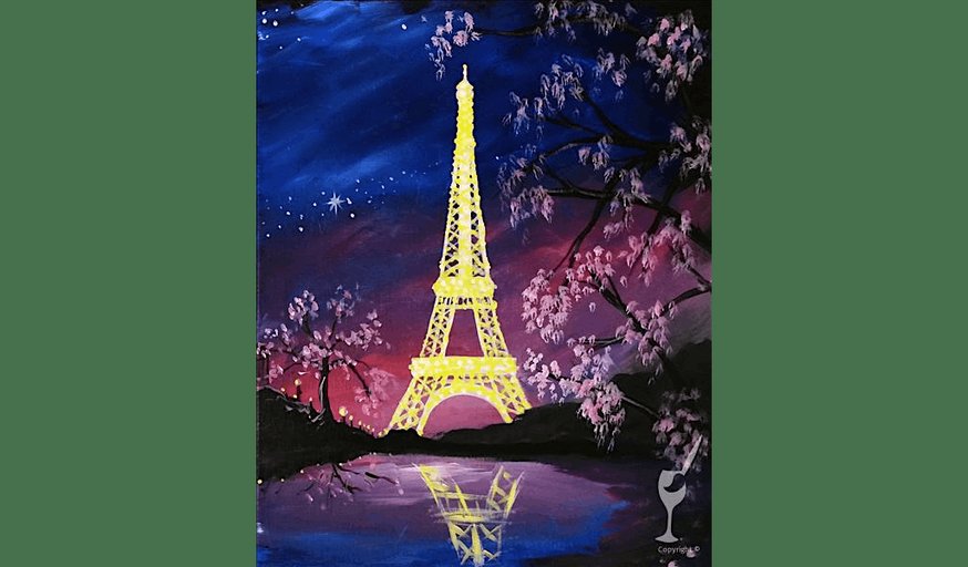 Romance in Paris - Paint and Sip in Houston | Classpop!™