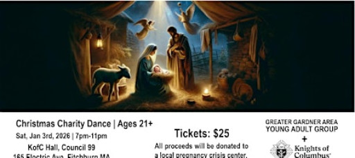 Christmas Charity Dance, Fitchburg MA | 21+ | KofC Hall