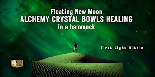 Floating New Moon CRYSTAL BOWLS HEALING in a hammock – First Light Within