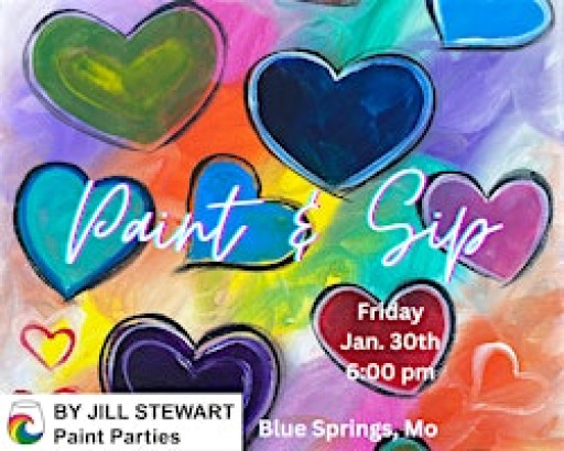 Rainbow Hearts Paint Party