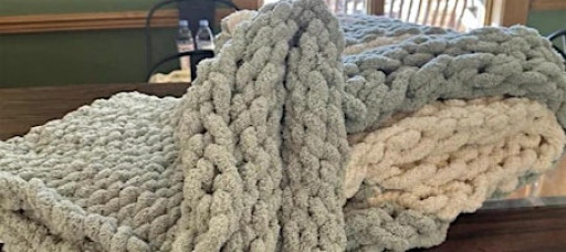Knit and Sip Chunky Blanket Workshop with Wine a Little Paint A Lot