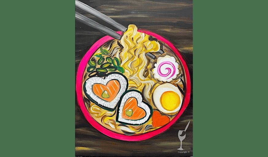 Noodles, Sushi and a Touch of Love - Paint and Sip in Houston | Classpop!™
