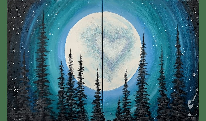 Romantic Full Moon - Paint and Sip in Houston | Classpop!™