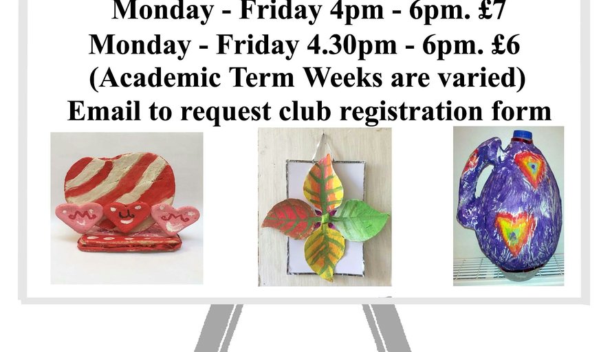 Creative Art, design & craft club. 5 January - 17 July 2026