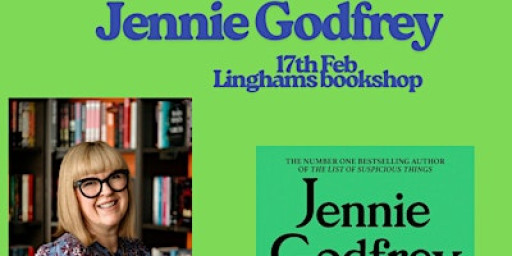 Jennie Godfrey best selling author is back 17th Feb 2026 7pm