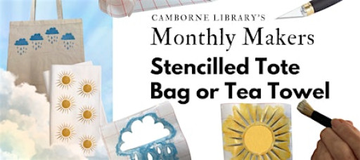Monthly Makers - Stencilled Tote Bag or Tea Towel