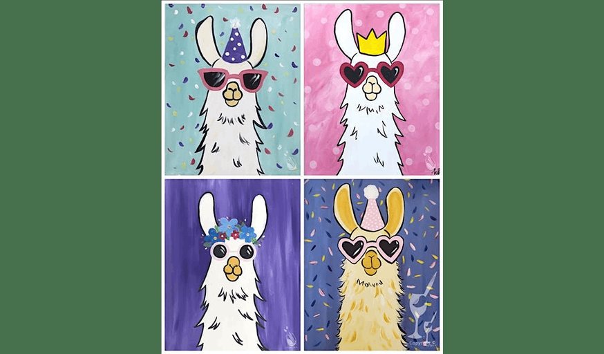Llama Fun - Paint and Sip in Austin | Classpop!™