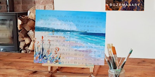 Painting workshop ‘Summer Beach’@Waters’ Edge Visitor Centre, Humberside