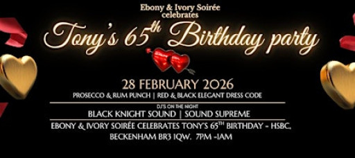 Ebony & Ivory celebrates Tony's 65th birthday party - Red and Black Soirée