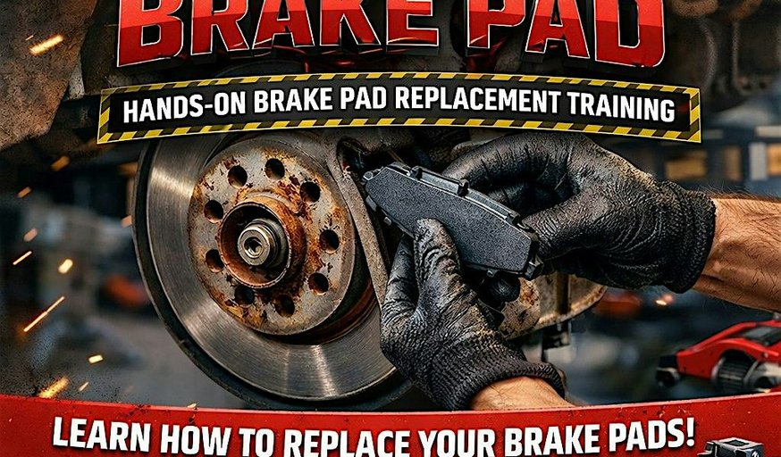⭐ “5-Day Hands-On Brake Pad Replacement Training + FREE $100 Tool Kit (Auto