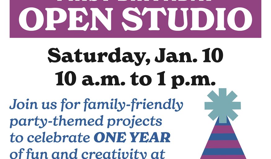 First Birthday Open Studio craft workshop in Montgomery County, Md.