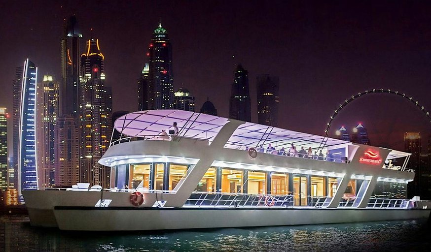 Dubai Marina: Evening Yacht Cruise w/ Dinner Drinks Live Music, 5thJan