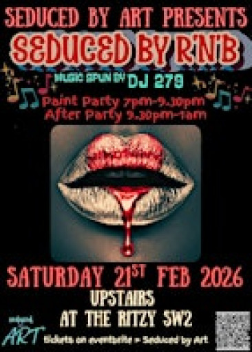 Seduced by Hip Hop & R'n'B Paint session 7-9.30pm + party til 1am