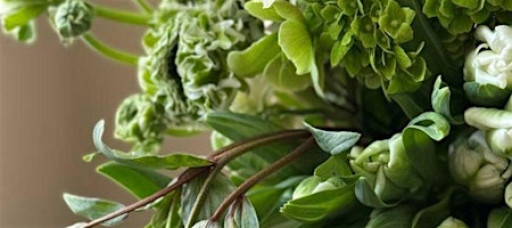 Monochromatic Lucky Greens Centerpiece Floral Design Class