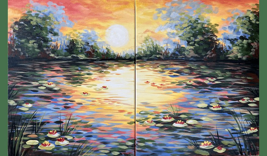 Monet’s Water Lilies at Sunset - Paint and Sip in Norfolk | Classpop!™