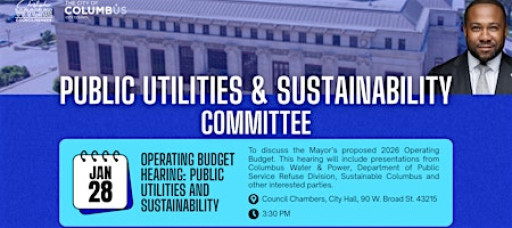 Operating Budget Hearing: Public Utilities and Sustainability
