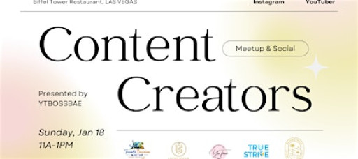 LAS VEGAS Small Content Creators Networking JAN 18 | Get Paid to Travel