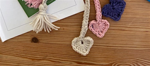 Tea Talks and Tiny Stitches: Crochet a Heart Bookmark Workshop