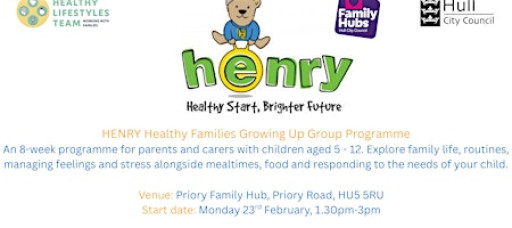 HENRY Healthy Families Growing Up Group Programme (5-12 years)