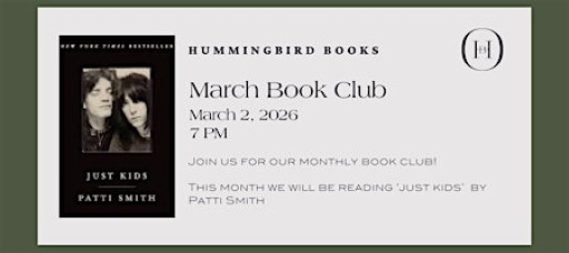 March Book Club: 'Just Kids' by Patti Smith