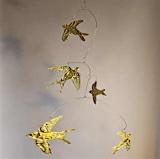 Tin Embossing: Swallow Hanging Mobile