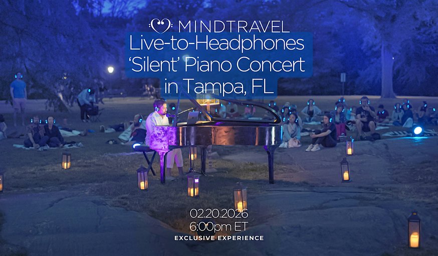MindTravel February Live-to-Headphones Silent Piano Concert in Tampa