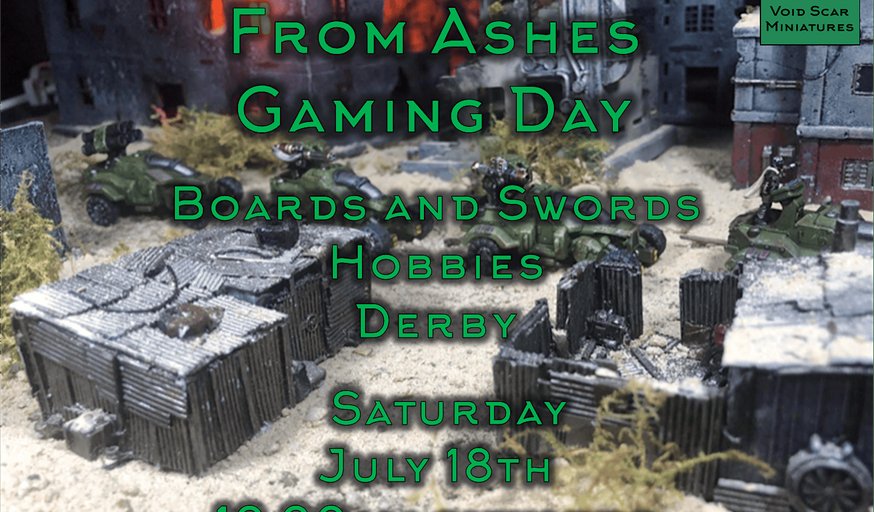 From Ashes Gaming Day - Boards and Swords Hobbies, July 18th