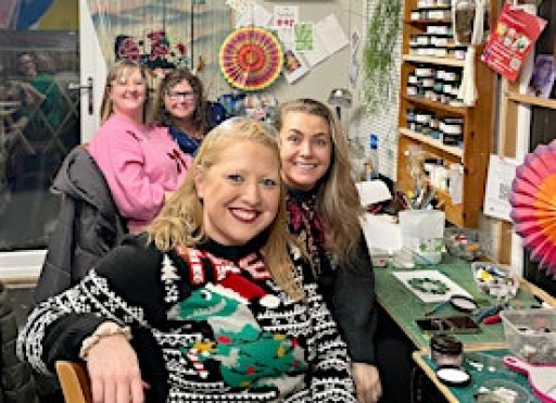 Large fused glass lantern making