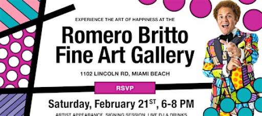 Meet Romero Britto in Miami Beach | Art Reveal, Music & Drinks