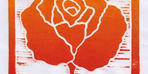 Simple floral lino printing craft workshop