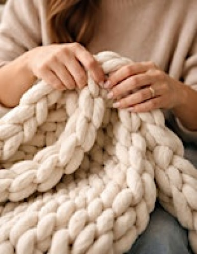 Luxury by hand: chunky knit blanket class