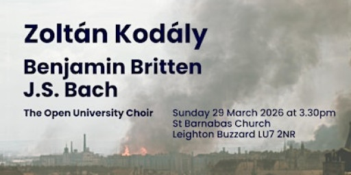 OU Choir spring concert: Kodály, Britten and Bach