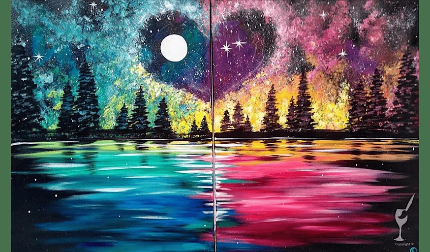 Painted Love Among Stars - Paint and Sip in Houston | Classpop!™