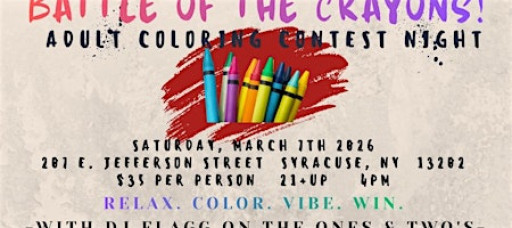 Battle of The Crayons; Adult Coloring Contest Night!