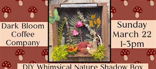 DIY Whimsical Nature Shadow Box at Dark Bloom Coffee Company