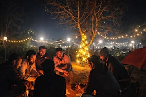 Fireside Evening Under the Open Sky
