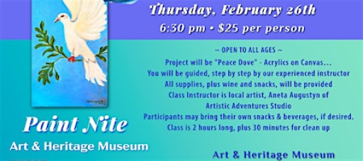 PAINT NITE at the Art & Heritage Museum