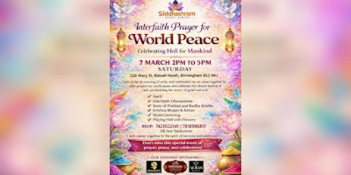 Interfaith Prayer for World Peace Holi Celebration
